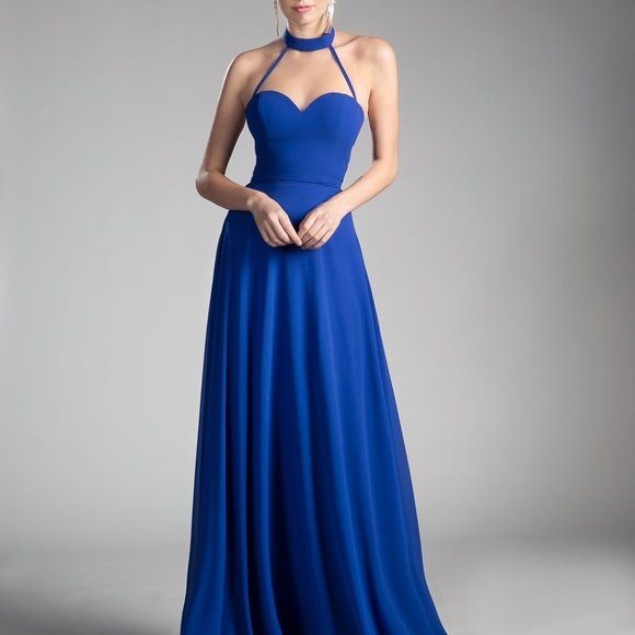 Royal Evening Wedding Prom Party Long Solid Sateen Empire Waist Dress CD291 - Picture 8 of 8